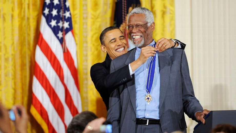 President Barack Obama awarded Boston Celtics legend Bill Russell the Presidential Medal of Freedom in 2011. It remains one of the items in Russell's collection that will not be placed up for auction.