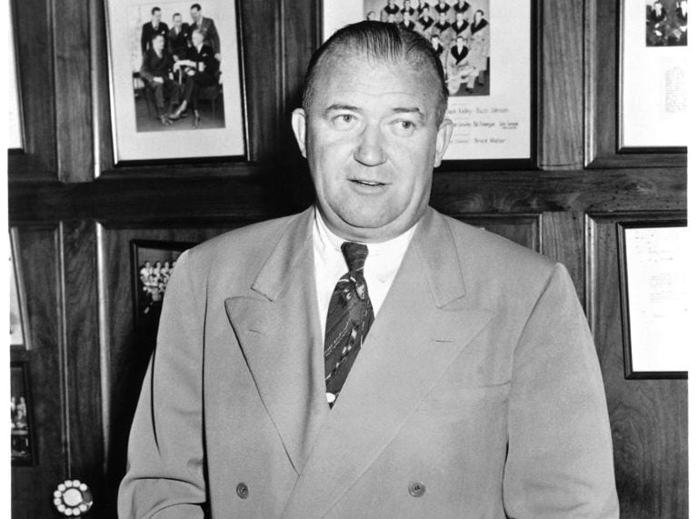 BOSTON - 1950: Walter Brown, owner of the Boston Celtics poses for a picture circa 1950 in Boston, Massachusetts.